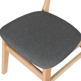 Levede 2xDining Chairs Kitchen Chair Nature Clear 2Pack - Side View