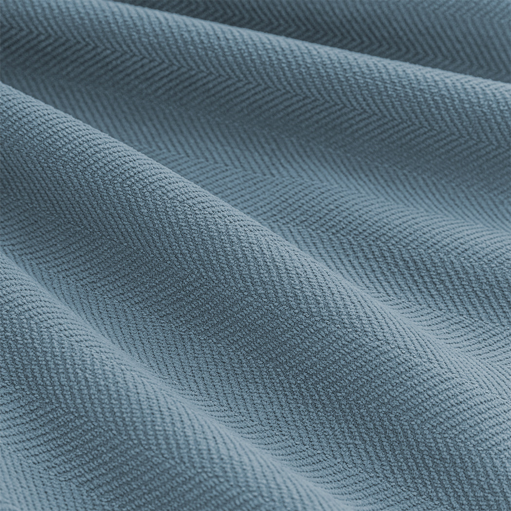 Marlow 2XBlockout Curtains Chenille 132x250 Blue-2006733255113576451