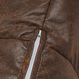 Marlow Bean Bag Chair Cover PU Indoor Dark Brown - Side View