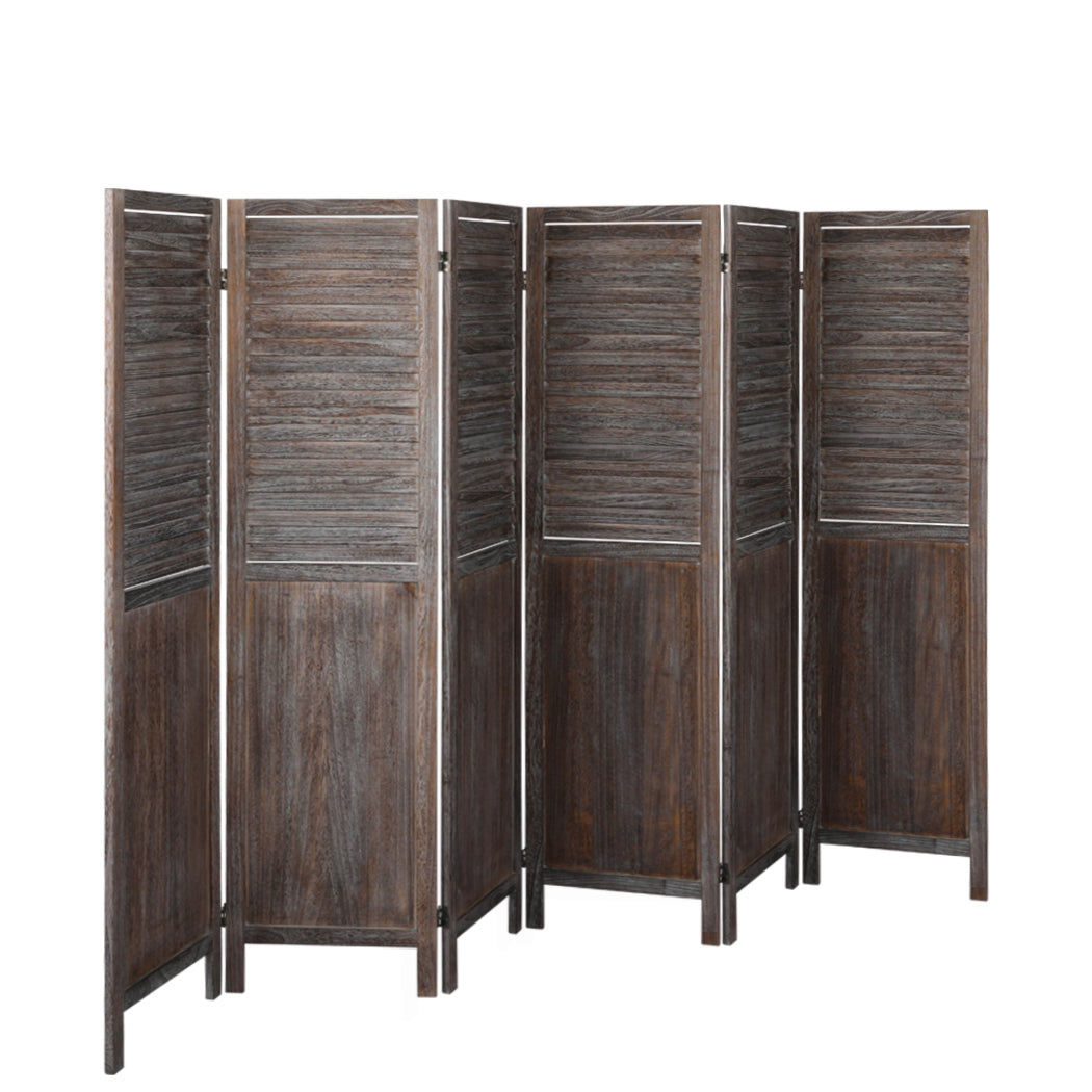 Levede 6 Panel Partition Room Divider Brown-2006732941249613827