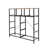 Levede Storage Cabinet Tower Chest Brown Fold - Side View