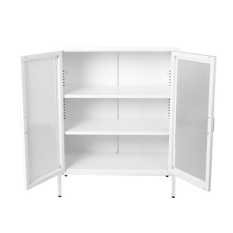 Levede Storage Cabinet Steel Kitchen White-2006733266870210563