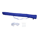 Mountview Beach Umbrella Outdoor Umbrellas Blue 2.13M - Side View