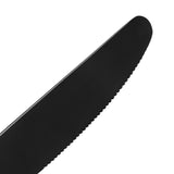 Stainless Steel Cutlery Set Travel Knife Black - Side View