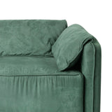 Levede Sofa Floor Couch 3-Seater Leathaire - Side View