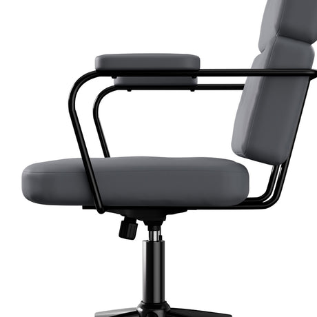 LEVEDE Ergonomic Office Chair Computer PU Grey-2018816851219451907