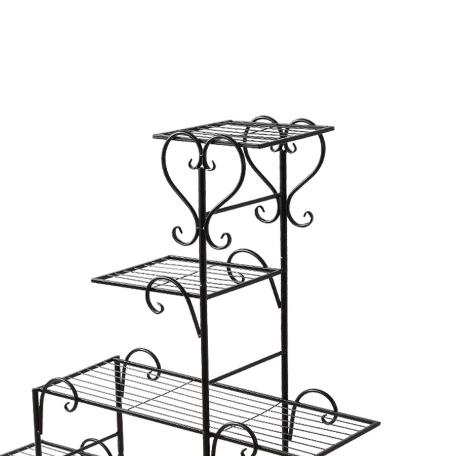 Levede Plant Stand Outdoor Indoor Metal Black-2018816719711244291