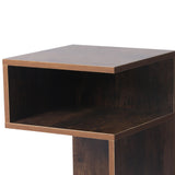 Levede 2x Bedside Tables Wood Side End Oak - Side View
