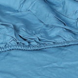 Dreamz 4pcs King Size 100% Bamboo Bed Sheet Set in Blue Colour - Side View