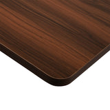 Levede Desktop For Motorised Adjustable Black 140X70CM Walnut - Side View