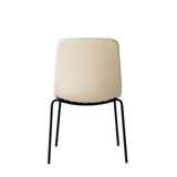 Levede Stackable Dining Chairs Kitchen Beige - Side View
