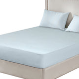Dreamz King Mattress Protector Pillowcases King Blue - Side View