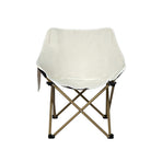 Levede Folding Camping Moon Chair Lightweight Beige-2018816695149400067