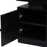 Levede Bedside Table USB Charger Outlet RGB Black-2006732841714585603