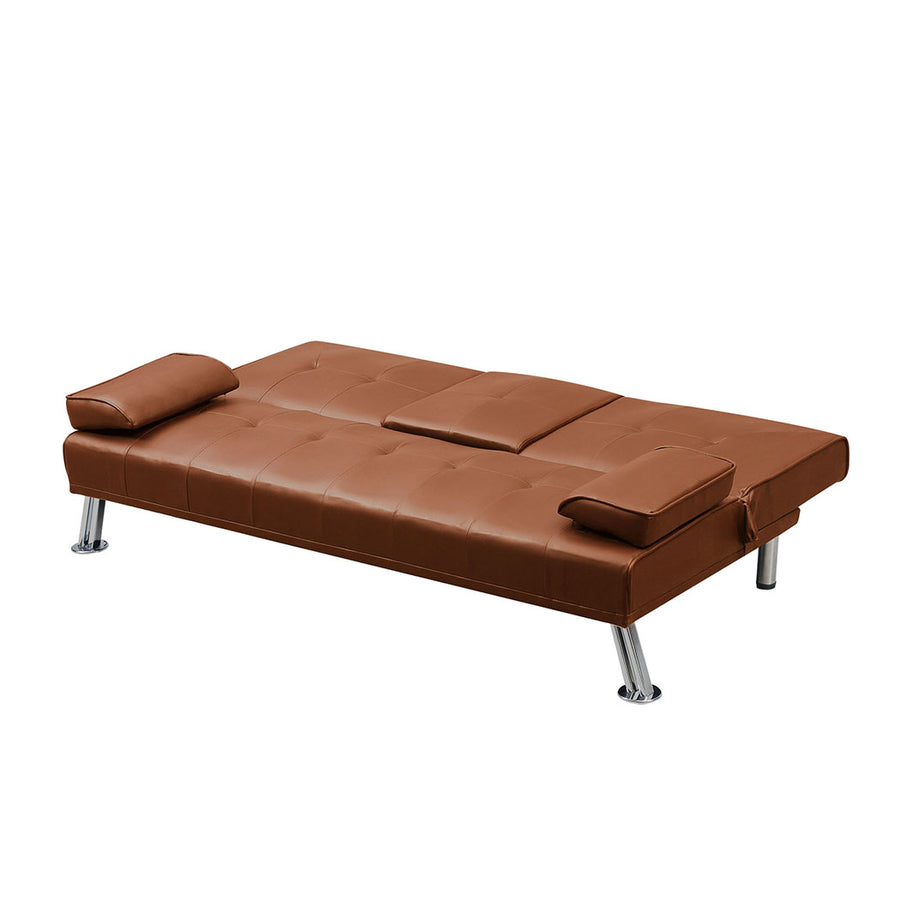 Levede Sofa Bed Adjustable Recliner Brown-2006733286713462787