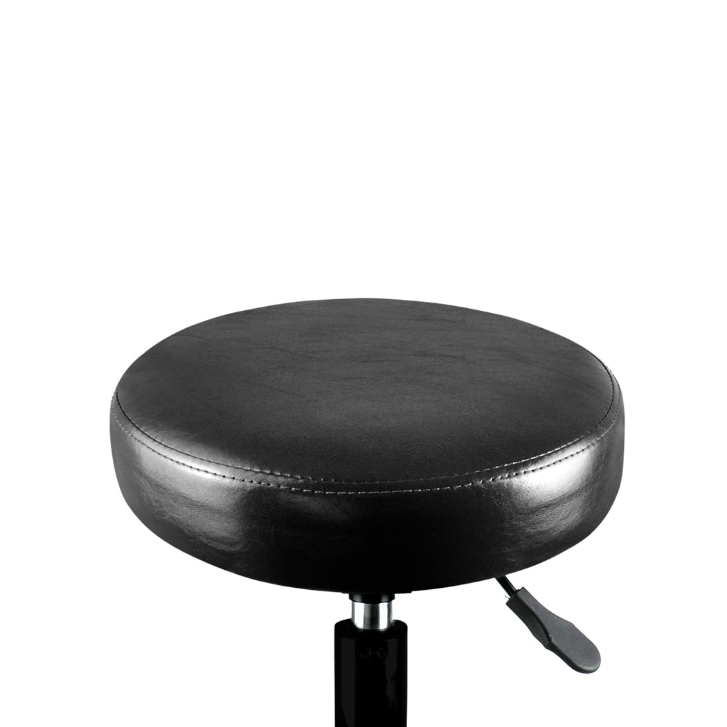 Levede Salon Stool Swivel Bar Stools Black with Black Stand-1954802612826148867