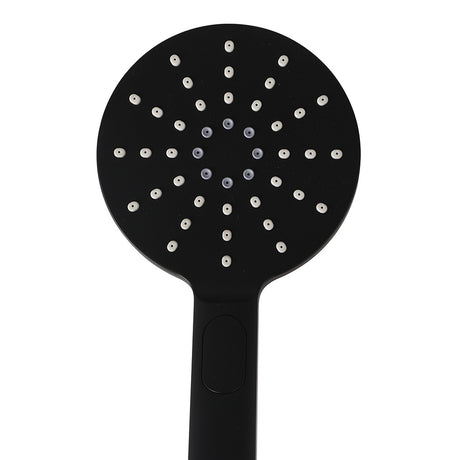 Shower Head High Pressure Set Rain Round Black-2006733239447851011