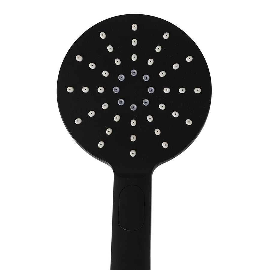 Shower Head High Pressure Set Rain Round Black-2006733239447851011