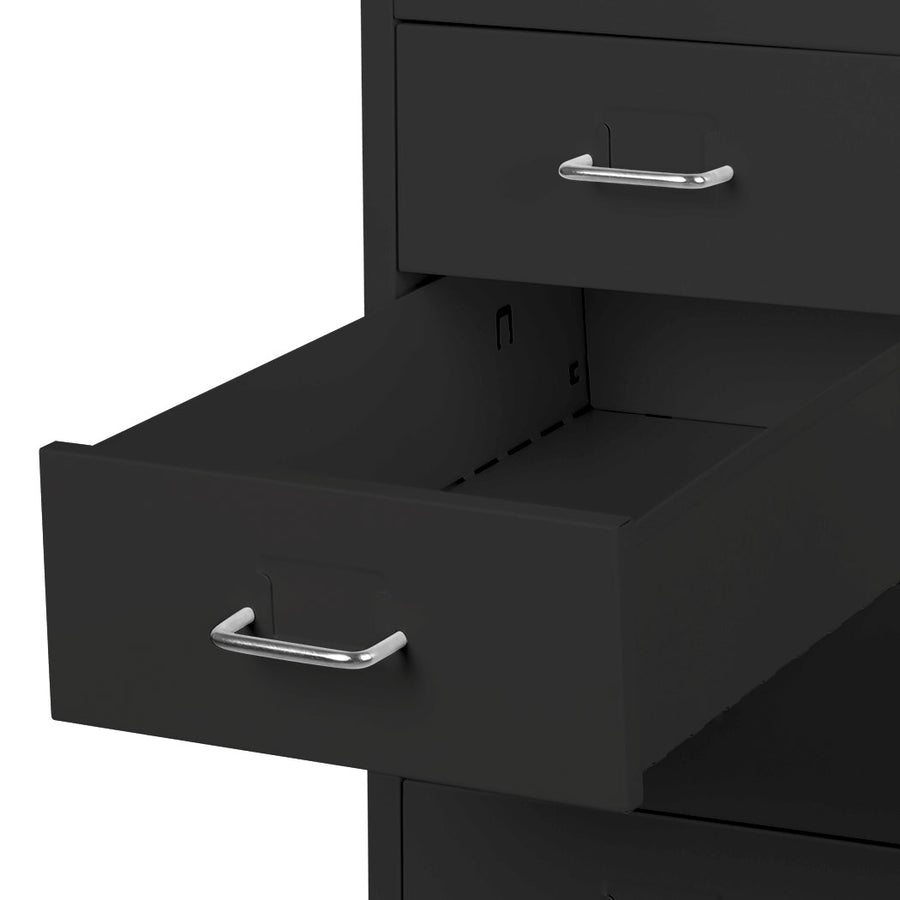 Levede 8 Drawer Office Cabinet Drawers Black-2018816893732917251