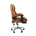 Levede Gaming Chair Office Computer Brown Footrest-2018816909402836995
