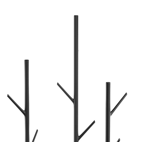 Levede Coat Rack Clothes Stand 8 Hook Organizer Black-2018816848522514435