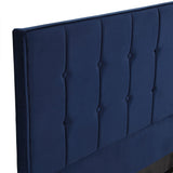 Levede Bed Frame Queen Size Mattress Blue - Side View