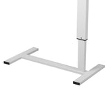 Levede Standing Desk Sofa Bed Side Table White No Slots - Side View