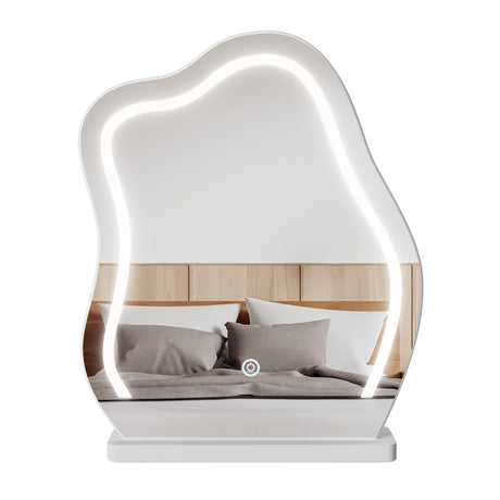 Levede Dressing Table Stool Set with Mirror Led-2018816900406054915