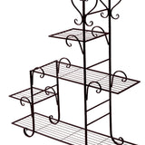 Levede Plant Stand Outdoor Indoor Metal Bronze - Side View