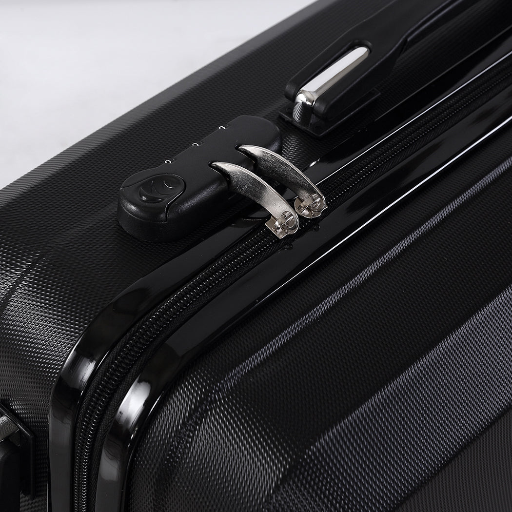 Slimbridge 2pcs 20"Travel Luggage Set Black-2006733061953294339