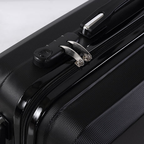 Slimbridge 2pcs 20"Travel Luggage Set Black-2006733061953294339