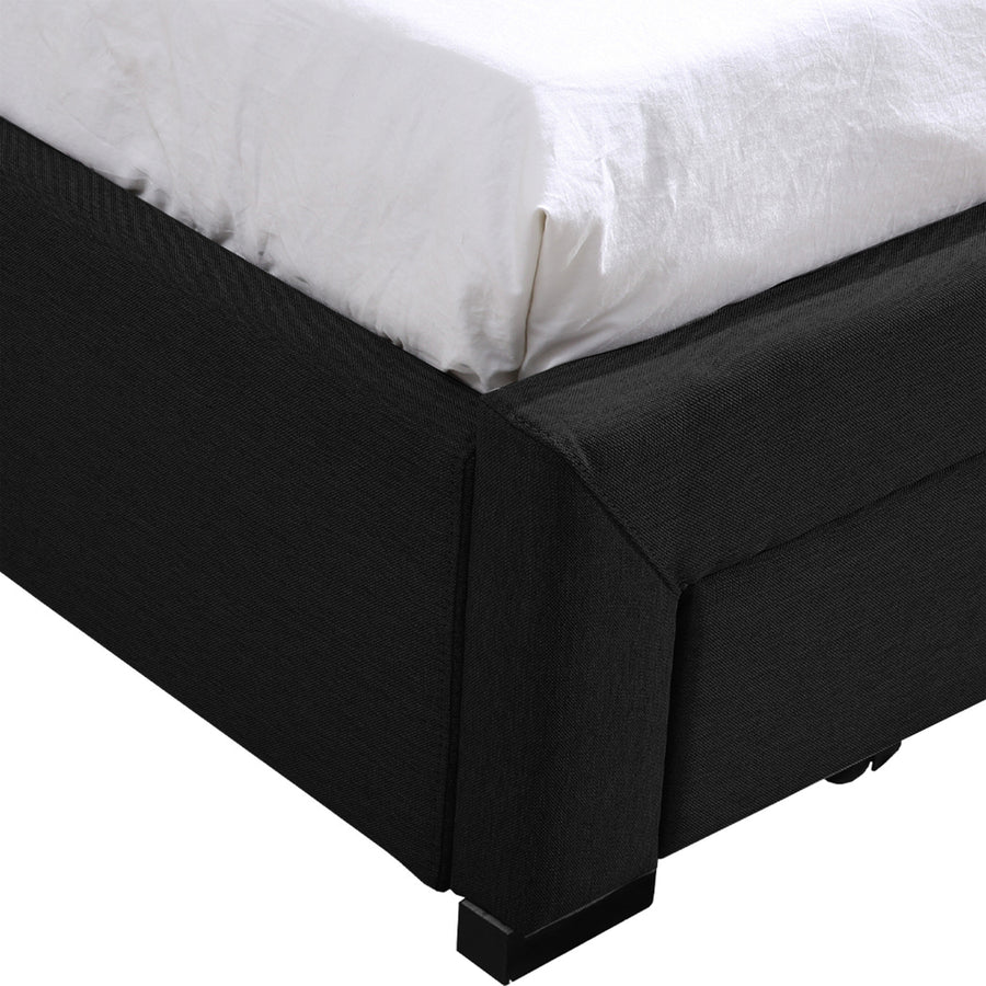 Levede Queen Bed Frame Fabric Tufted Dark Grey-2006733223215894531