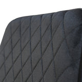 Dining Chairs x 8 Padded Seat Soft Velvet - Side View