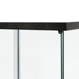 Stacked Display Storage Cabinet Glass Black-2006733282951172099