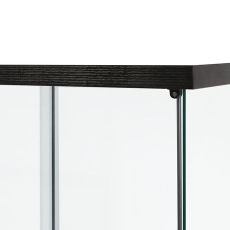Stacked Display Storage Cabinet Glass Black-2006733282951172099
