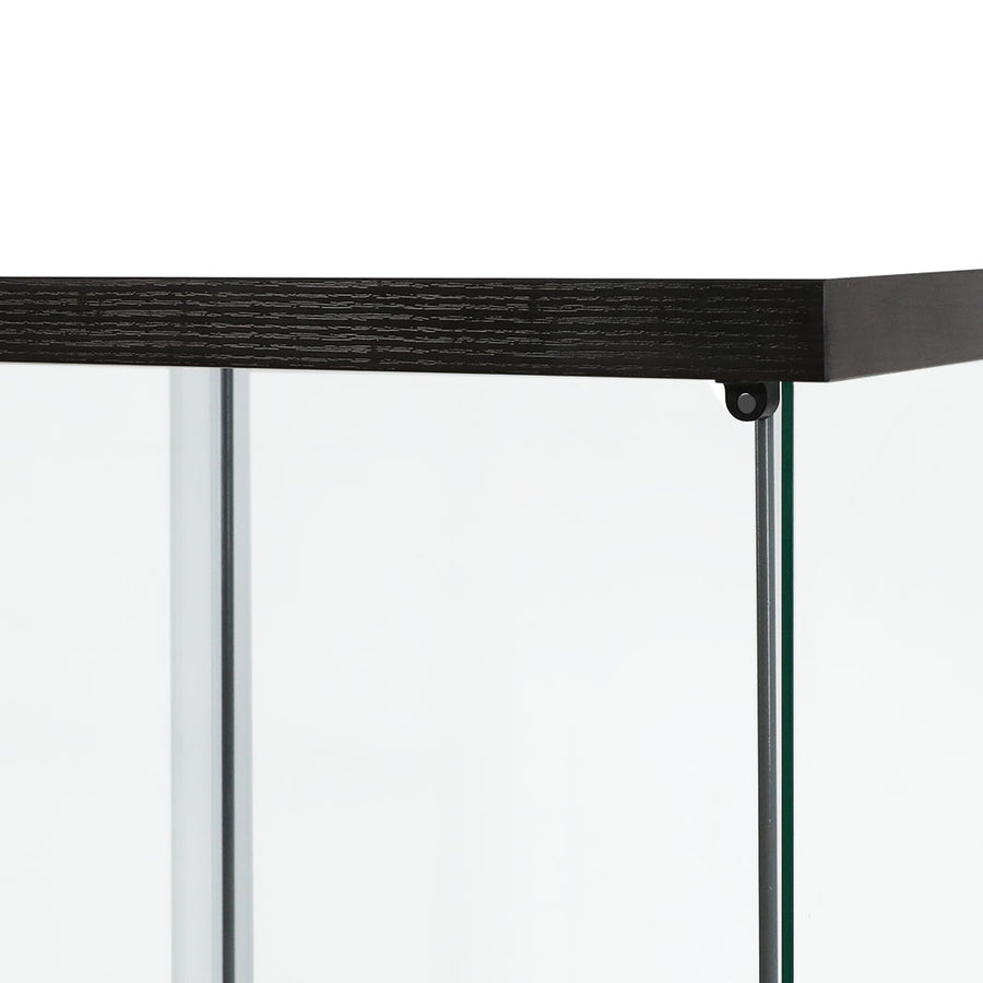 Stacked Display Storage Cabinet Glass Black-2006733282951172099