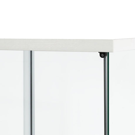 Stacked Display Cabinet Tempered Glass White-2006733283139915779