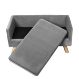 PaWz Pet Sofa Bed Dog Warm Soft Lounge Grey - Side View