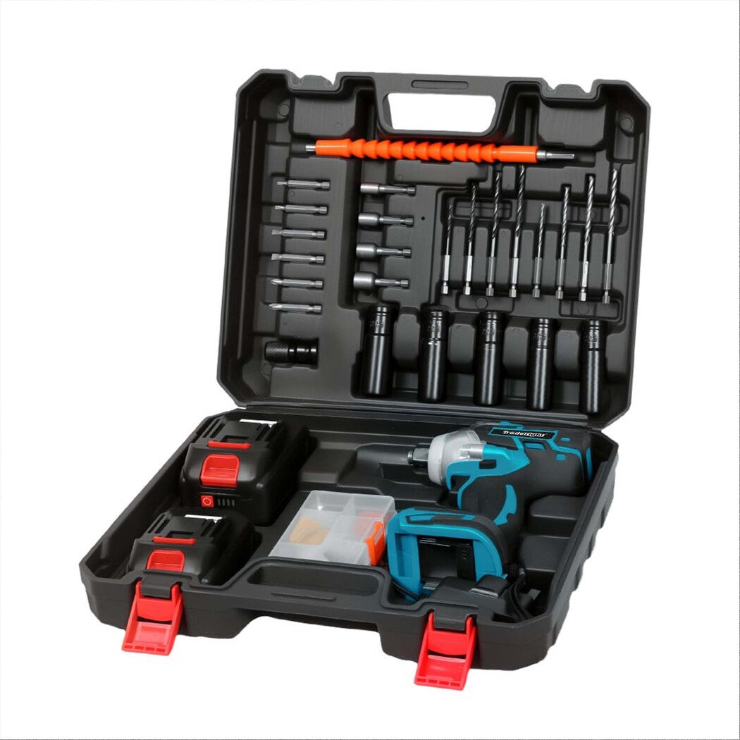 Traderight Impact Wrench 21V Cordless,73pcs,550Nm 2x4.0Ah-1960920173313658883