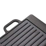 Toque 49.5cm Reversible Cast Iron Griddle Pan Non-Stick - Side View