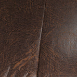 Marlow Bean Bag Chair Cover PU Couch Brown - Side View