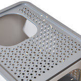 PaWz Cat Litter Box Fully Enclosed Kitty Grey - Side View