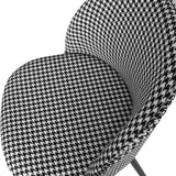 Levede 2x Dining Chairs Kitchen Cafe Black and White - Side View