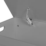 Levede Kids Toy Box Storage Chest Cabinet Grey - Side View