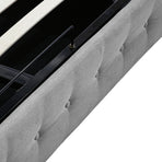 Levede Queen Bed Frame Fabric Tufted Grey-2006733223052316675