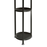 Levede Plant Stand Outdoor Indoor Flower Black Medium - Side View