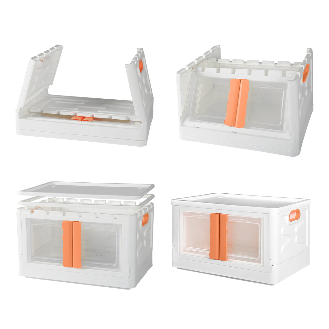 Storage Container Stackable Plastic Pink-1954802601056931843