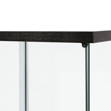 164cm Glass Display Cabinet 2 Doors - Side View