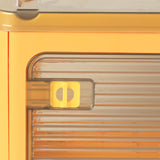 124L Storage Box Stackable Clothes Container L Orange Large - Side View