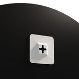 Yezi 50cm Round Wall Mirror Frameless Tempered Glass - Side View